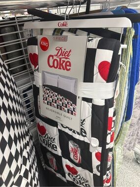 Diet Coke king size reversible quilt